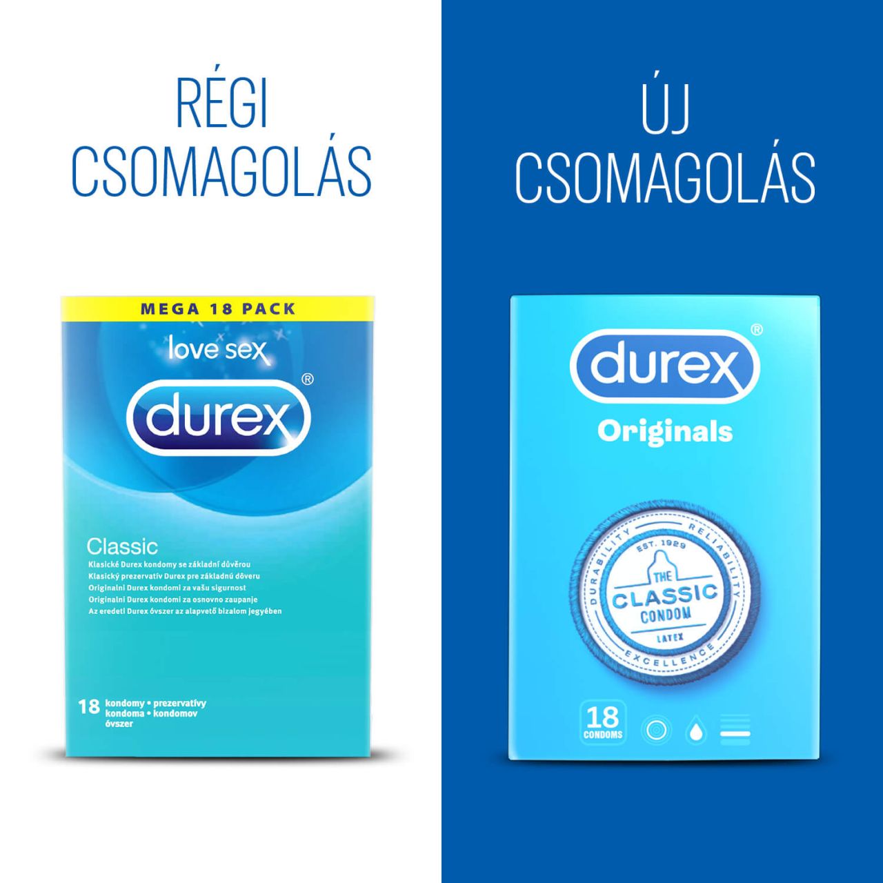 Durex Classic - óvszer (18db)