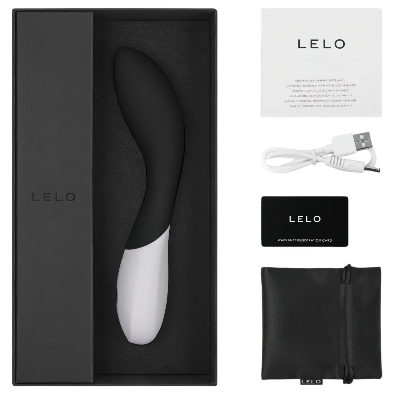 LELO Mona Wave - vízálló G-pont vibrátor (fekete)