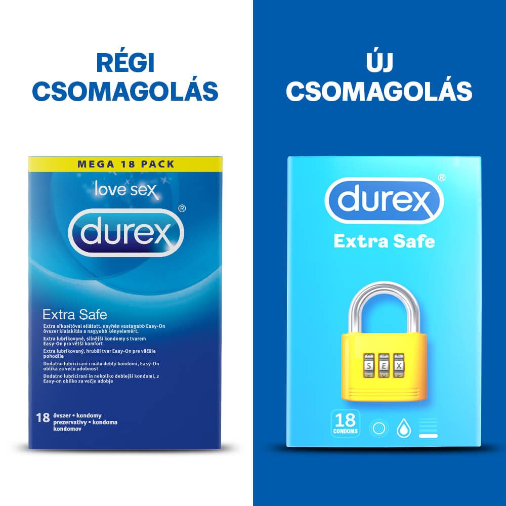 Durex Extra Safe - biztonságos óvszer (18db)