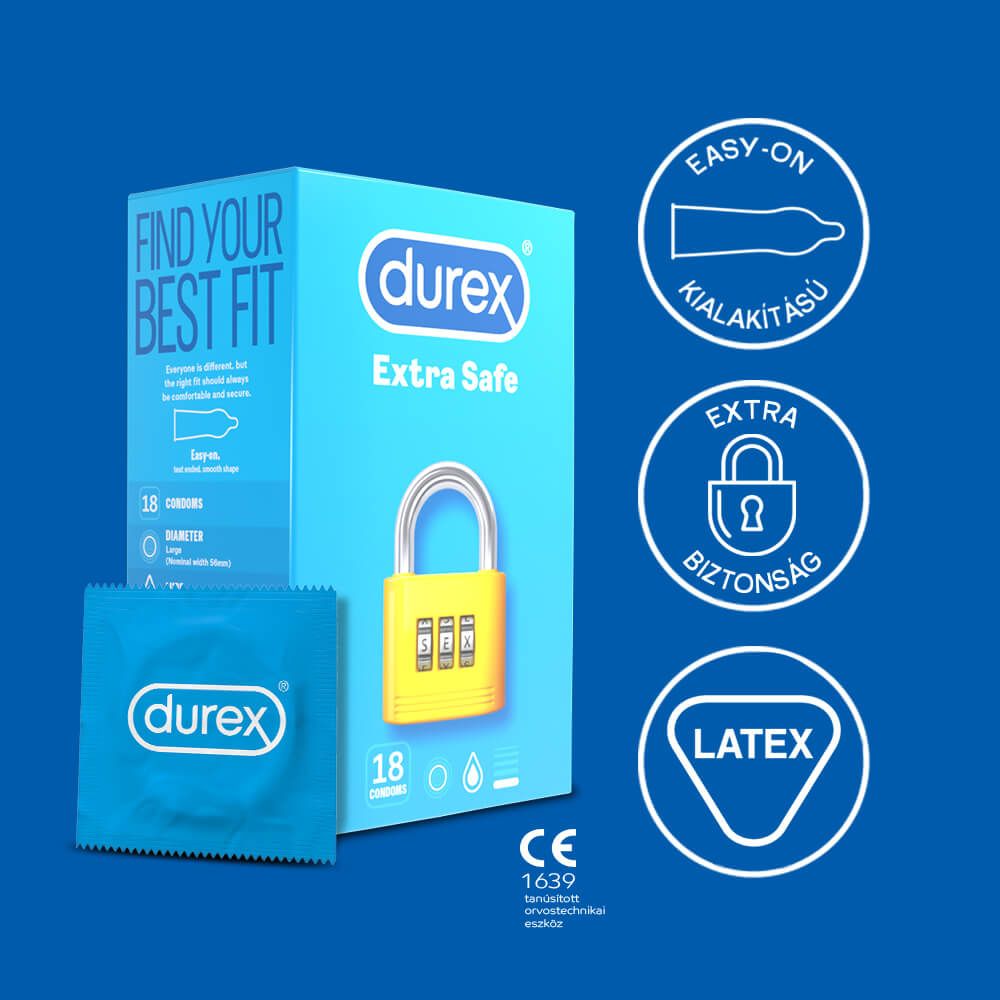 Durex Extra Safe - biztonságos óvszer (18db)