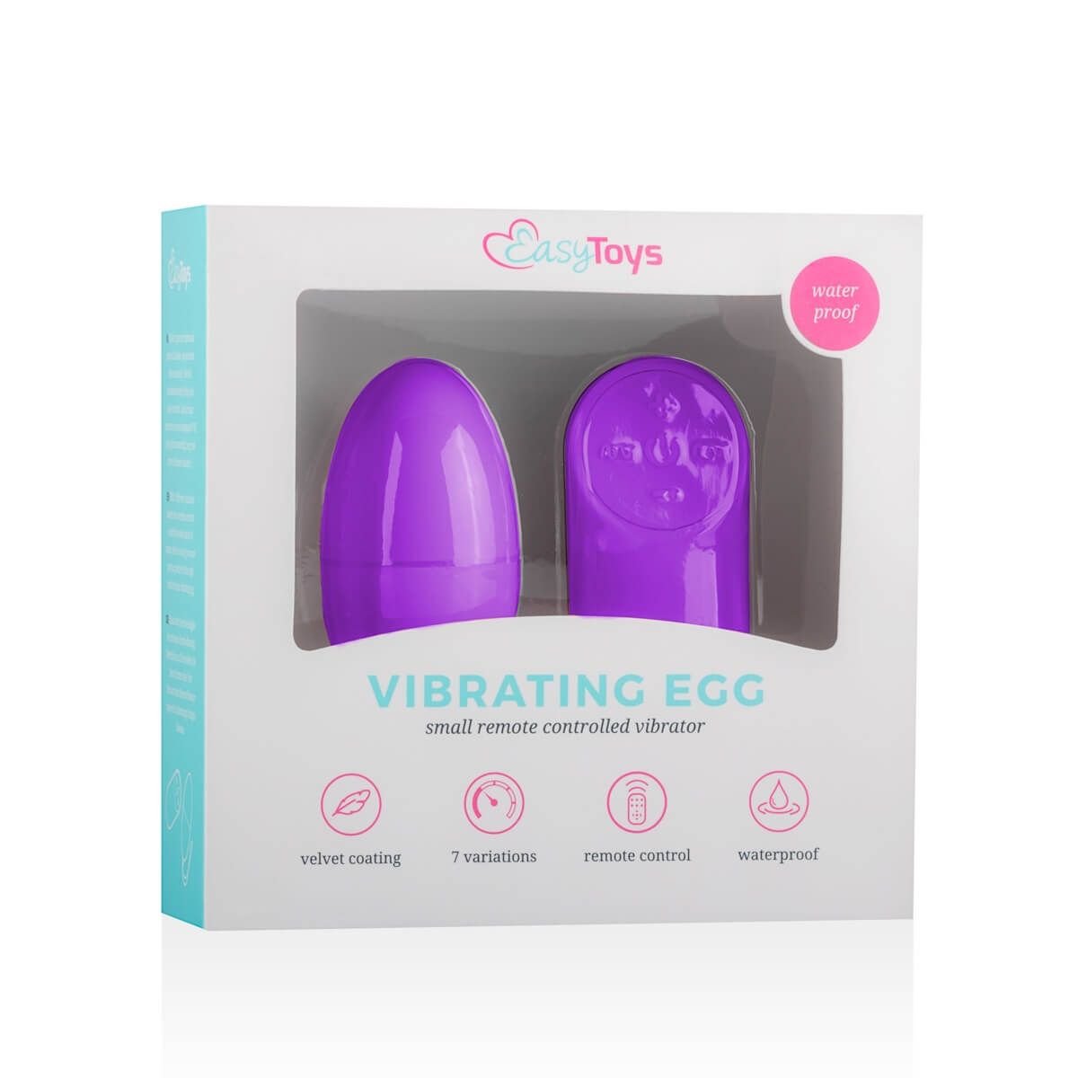 Easytoys - 7 ritmusú rádiós vibrációs tojás (lila)