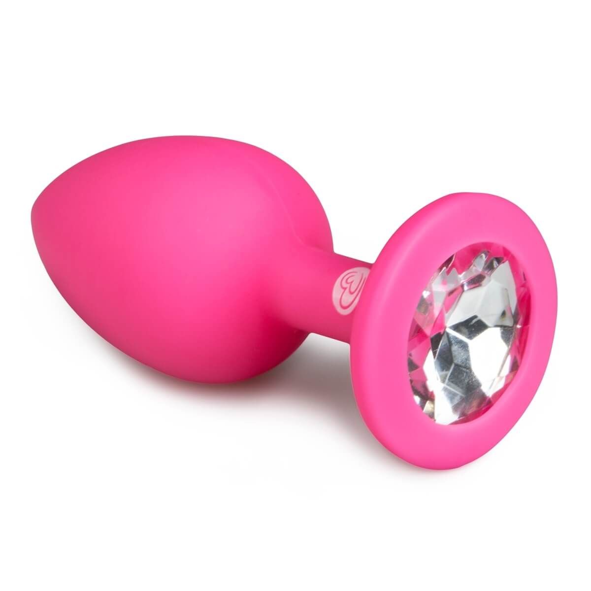 Easytoys Diamond Small - anál dildó (pink-fehér)