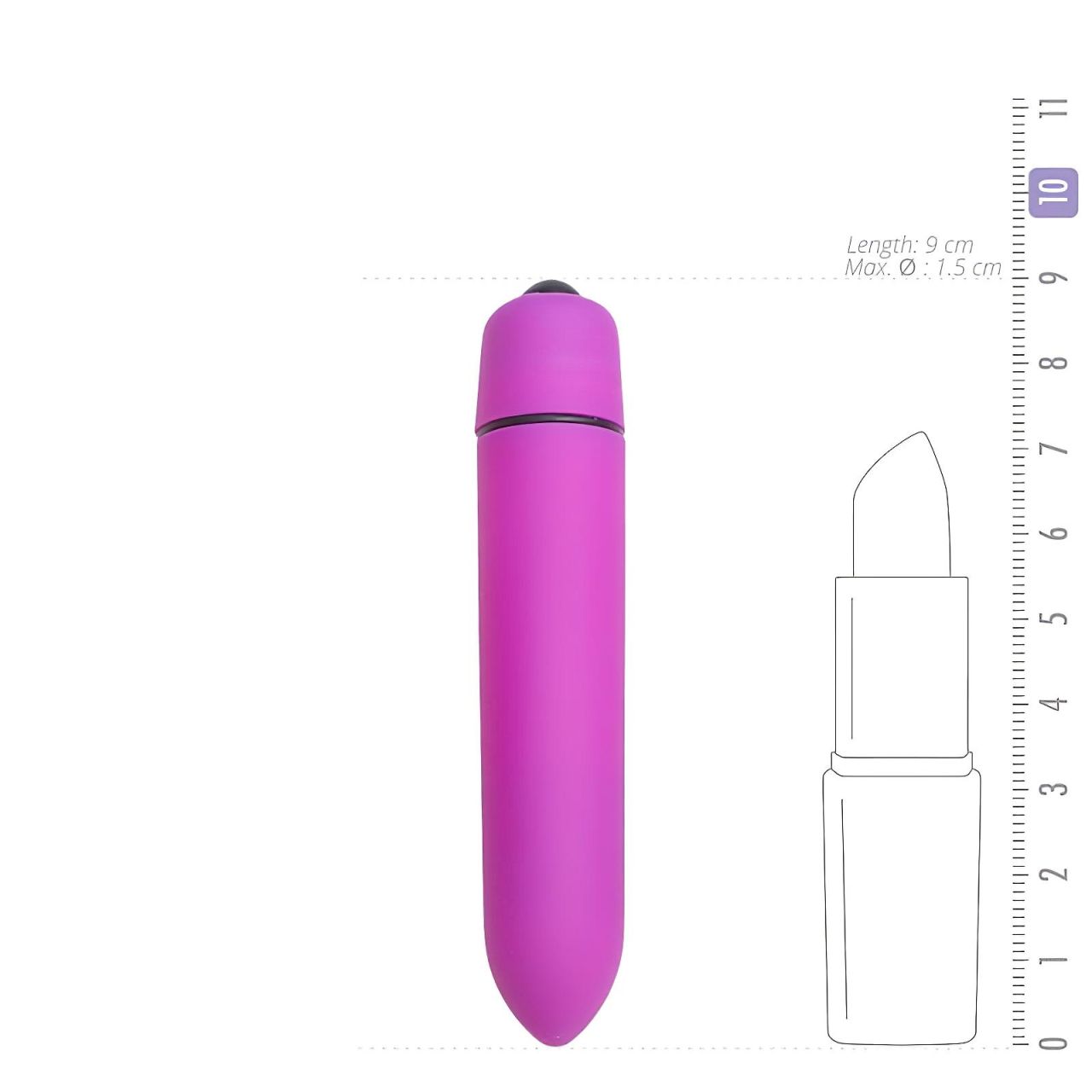 Easytoys Bullet - vízálló rúdvibrátor (lila)