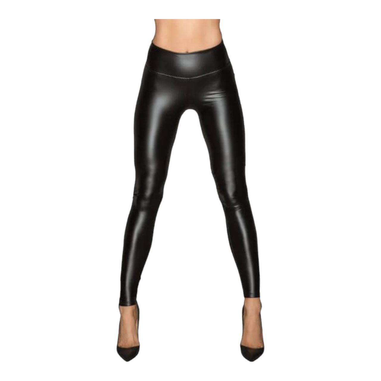 Noir - hosszú, fényes leggings (fekete)