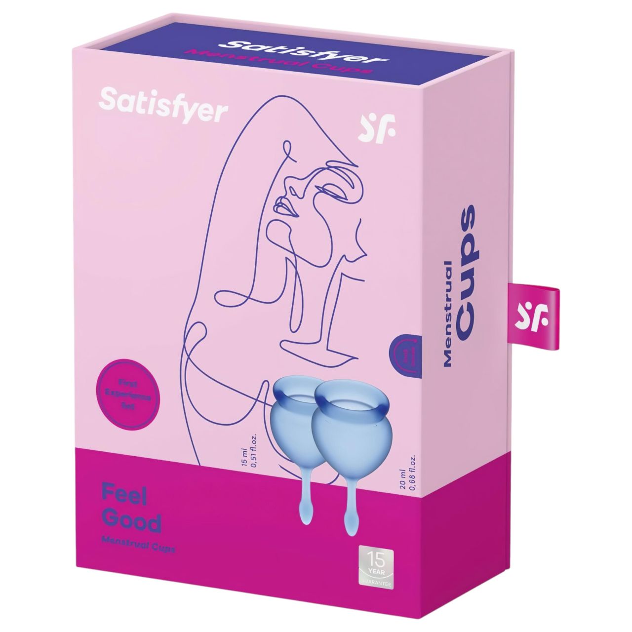 Satisfyer Feel Good - menstruációs kehely szett (kék) - 2db