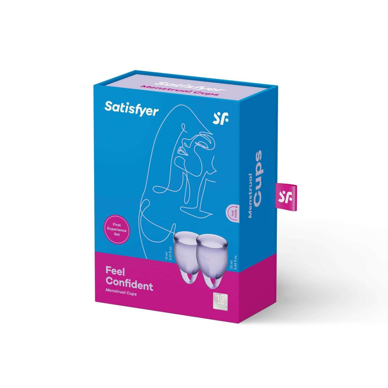 Satisfyer Feel Confident - menstruációs kehely szett (lila) - 2db