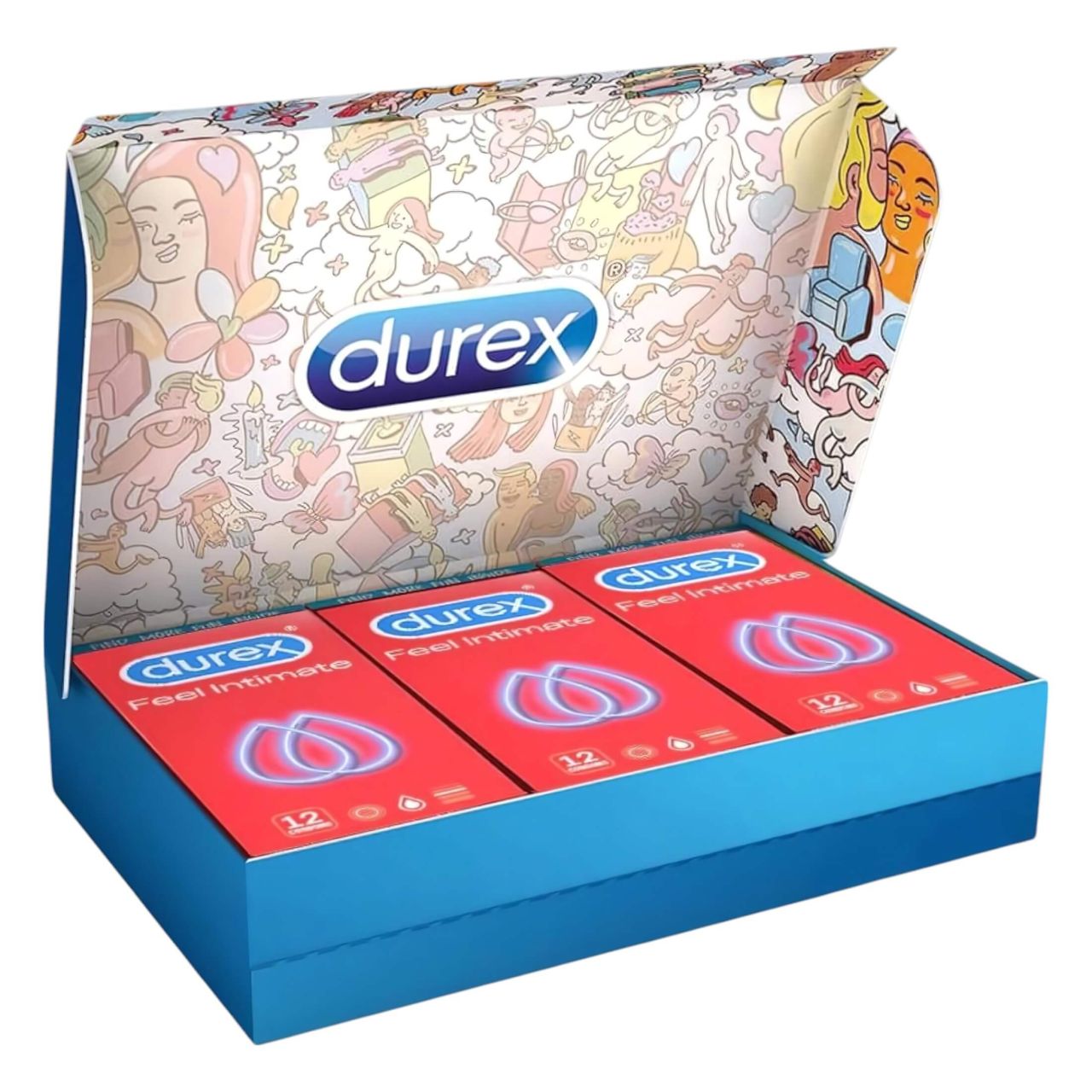 Durex Feel Intimate - vékonyfalú óvszer csomag (3 x 12db)