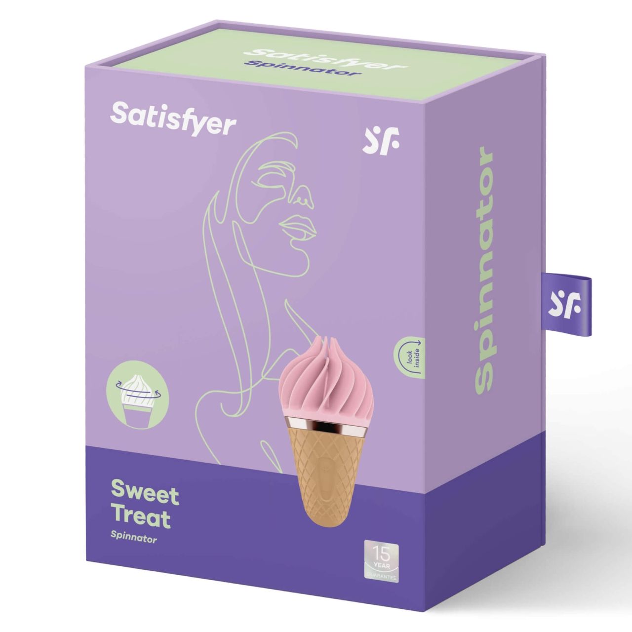 Satisfyer Sweet Treat - akkus, forgó csiklóvibrátor (pink-barna)