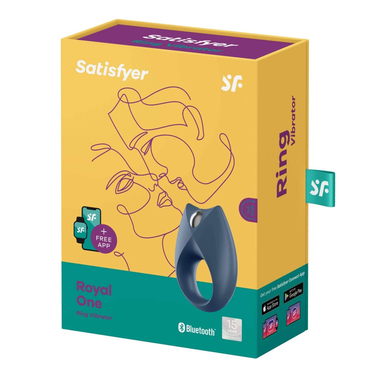 Satisfyer Royal One - okos vibrációs péniszgyűrű (kék)