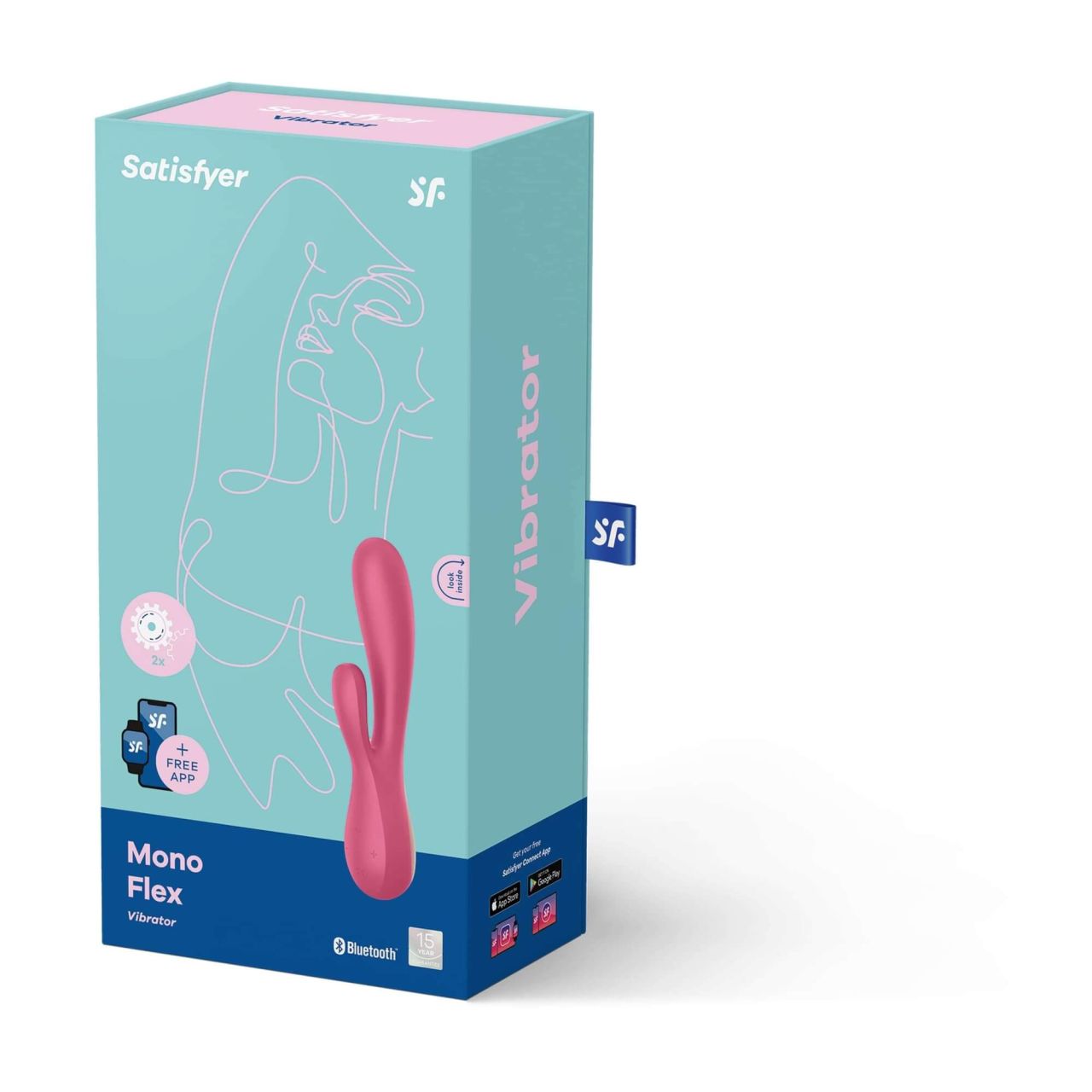 Satisfyer Mono Flex - okos vízálló vibrátor (piros)