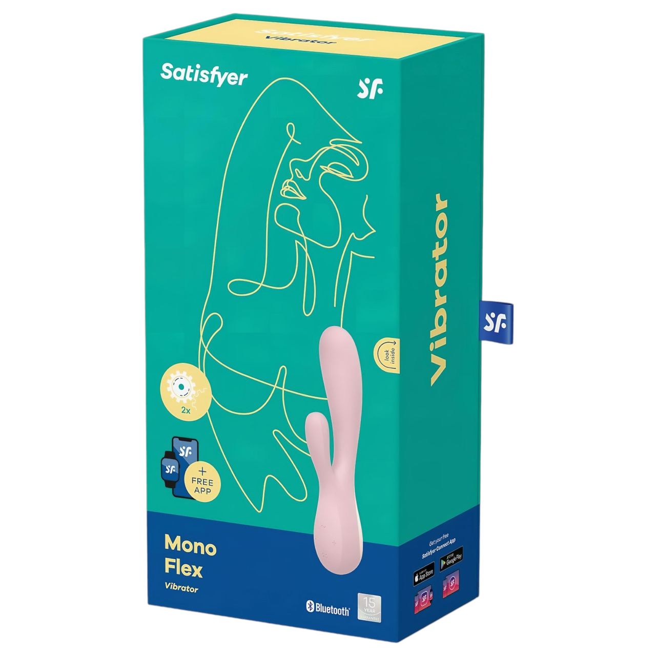 Satisfyer Mono Flex - okos vízálló vibrátor (halvány pink)