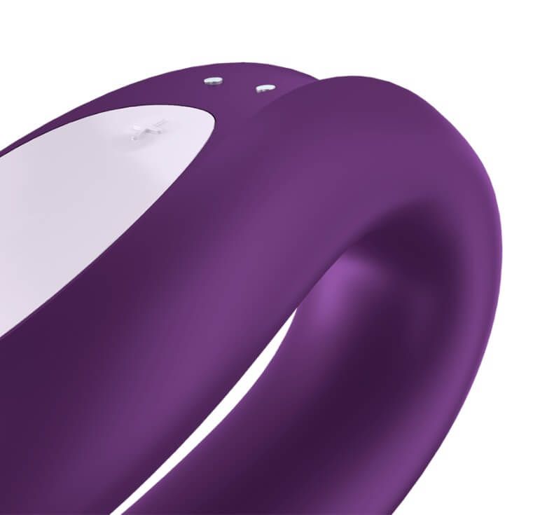 Satisfyer Double Joy - okos, akkus, vízálló párvibrátor (lila)