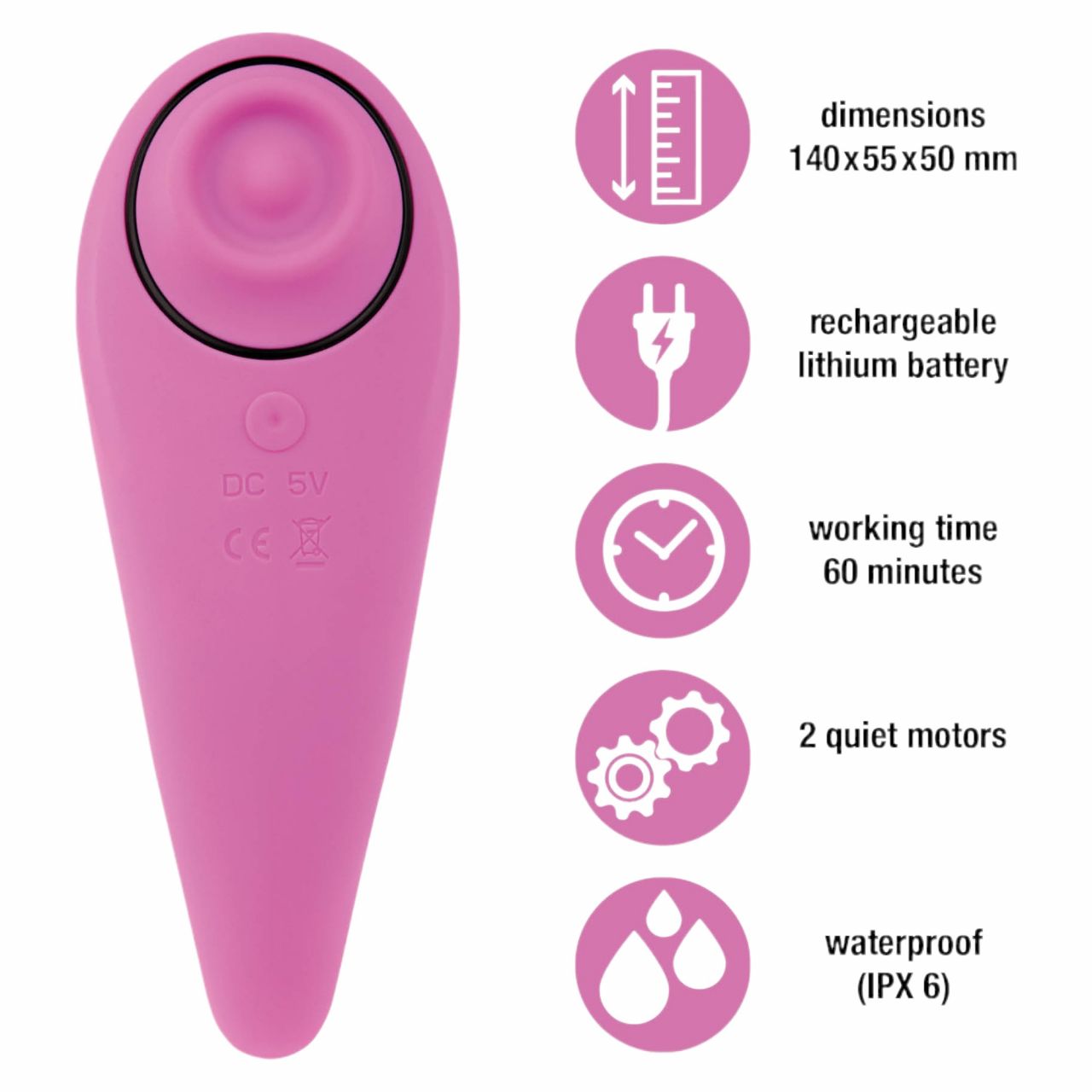 FEELZTOYS Femmegasm - akkus 2in1 csiklóvibrátor (pink)