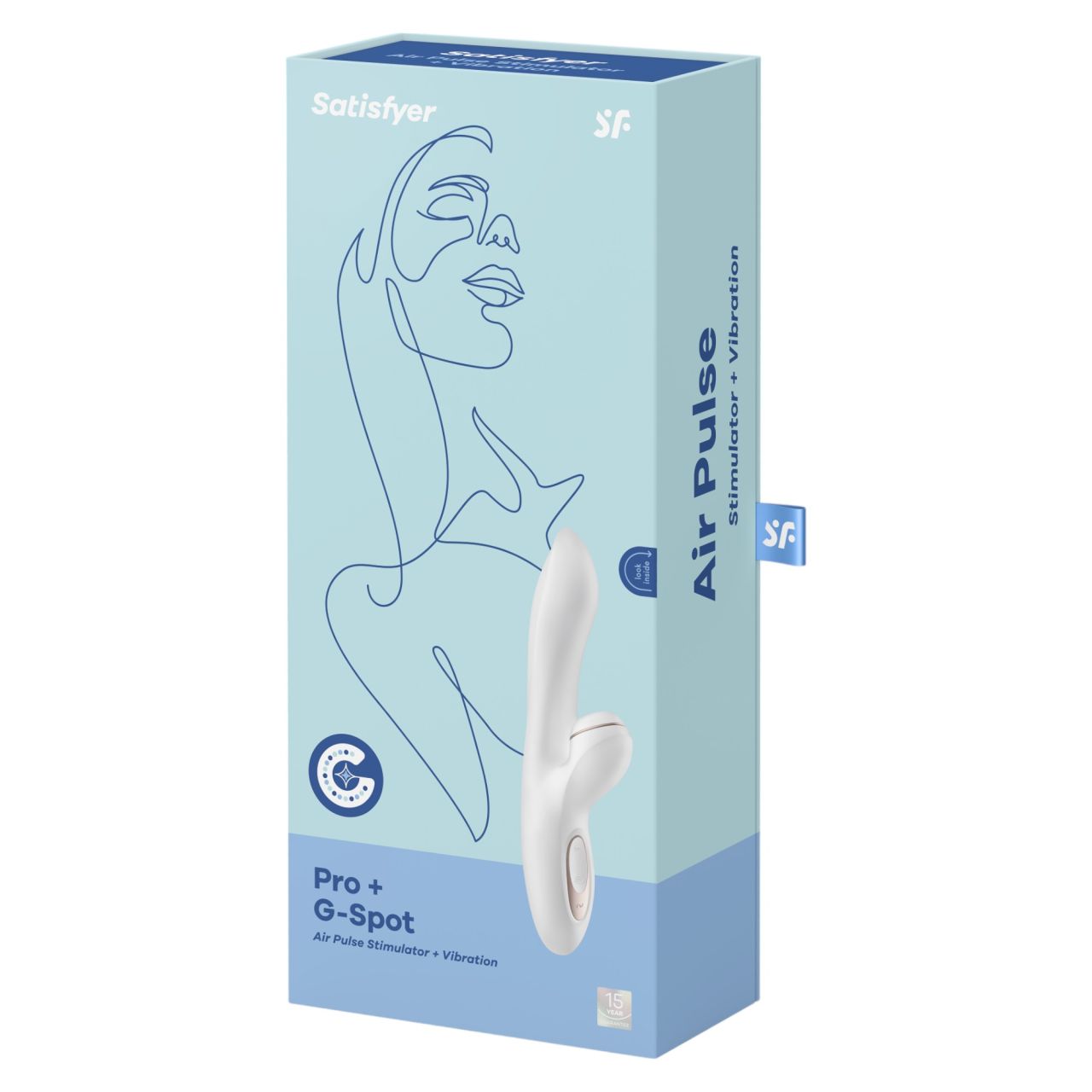 Satisfyer Pro+ G-spot - csiklóizgató és G-pont vibrátor (fehér)