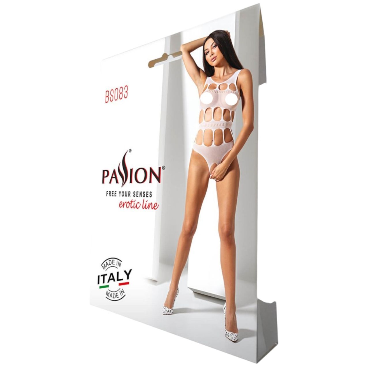Passion BS083 - lyukacsos, nyitott body (fehér) - S-L Passion BS083 - lyukacsos, nyitott body (fehér) - S-L