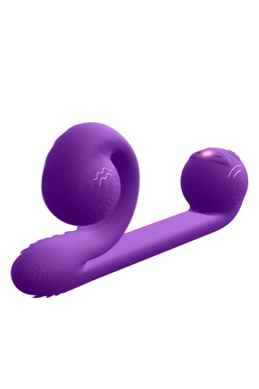 Snail Vibe Duo - akkus, 3in1 stimulációs vibrátor (lila)