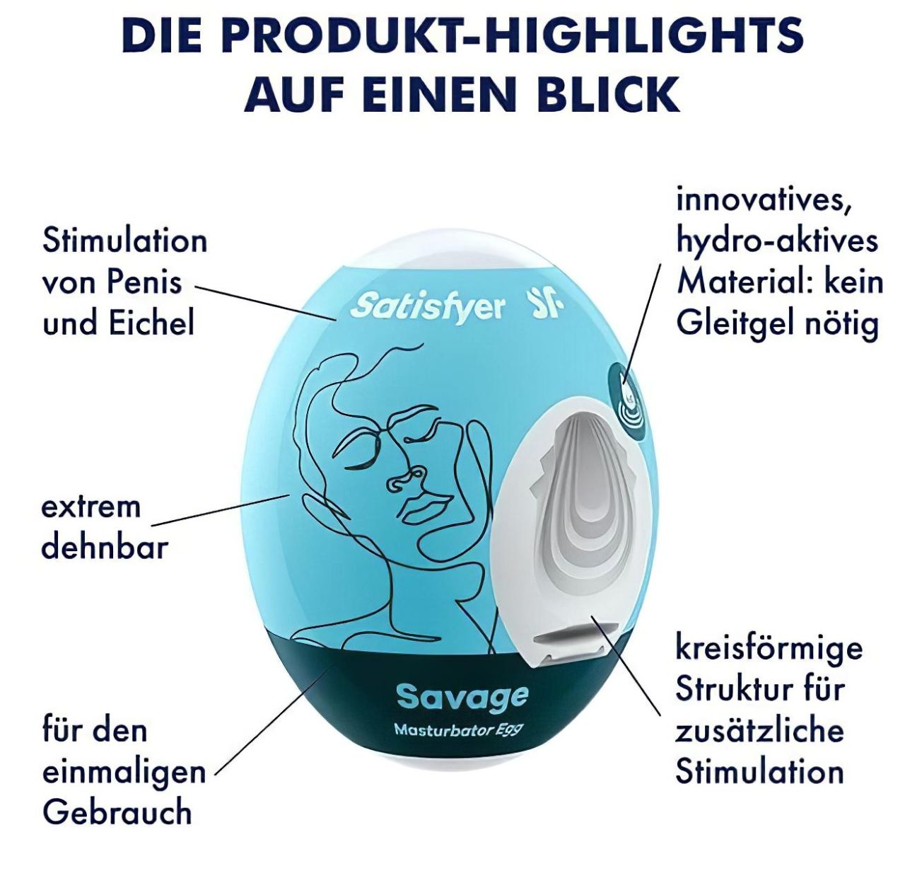 Satisfyer Egg Savage - maszturbációs tojás (1db)