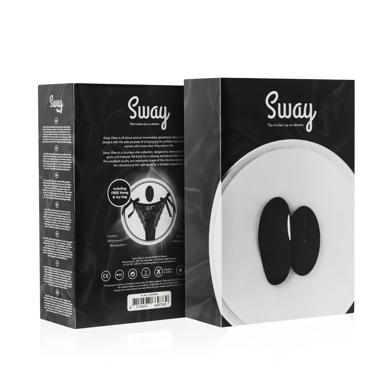 Sway No.3 - akkus, rádiós, vibrációs bugyi - fekete (S-L) Sway No.3 - akkus, rádiós, vibrációs bugyi - fekete (S-L)