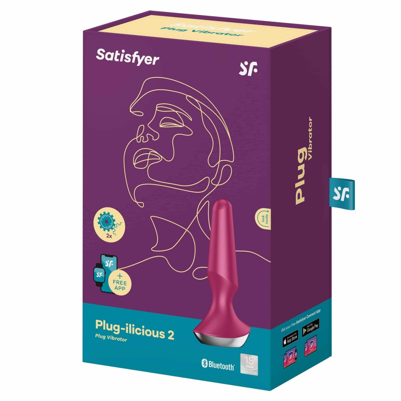 Satisfyer Plug-ilicious 2 - okos anál vibrátor (piros)