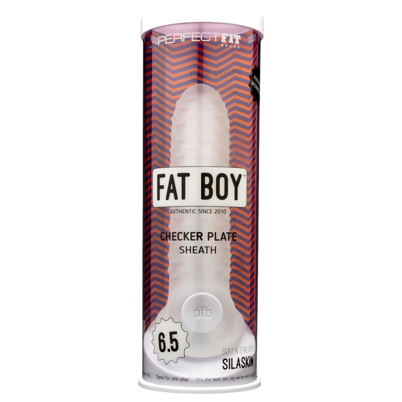 Fat Boy Checker Box - péniszköpeny (17cm) - tejfehér