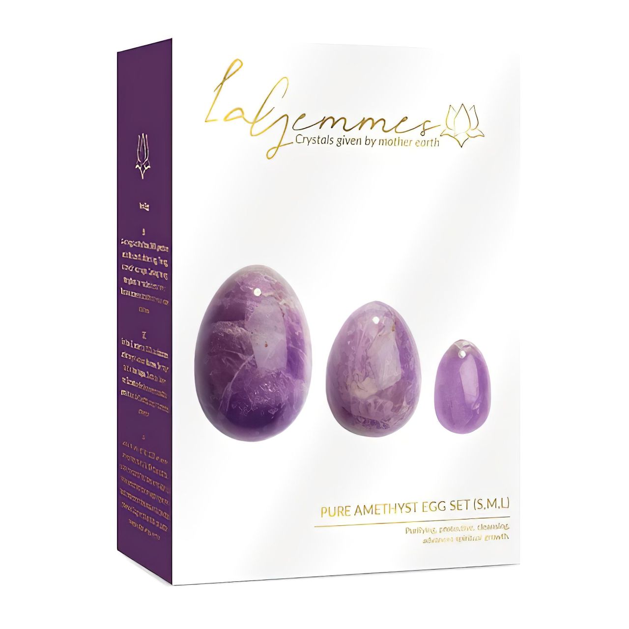 La Gemmes Yoni - gésagolyó szett - ametiszt (3db) La Gemmes Yoni - gésagolyó szett - ametiszt (3db)