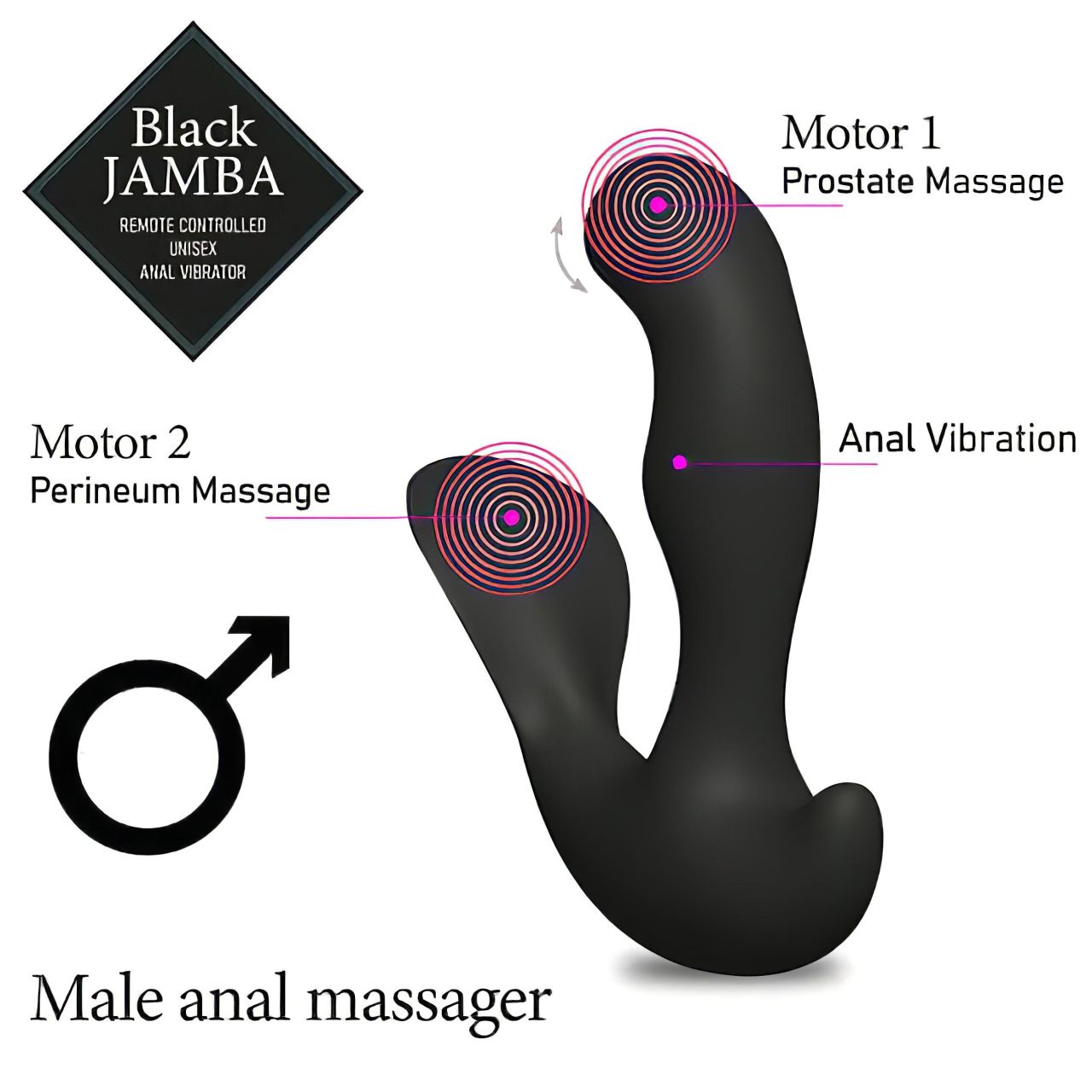 FEELZTOYS Black Jamba - rádiós, melegítő anál vibrátor (fekete) FEELZTOYS Black Jamba - rádiós, melegítő anál vibrátor (fekete)