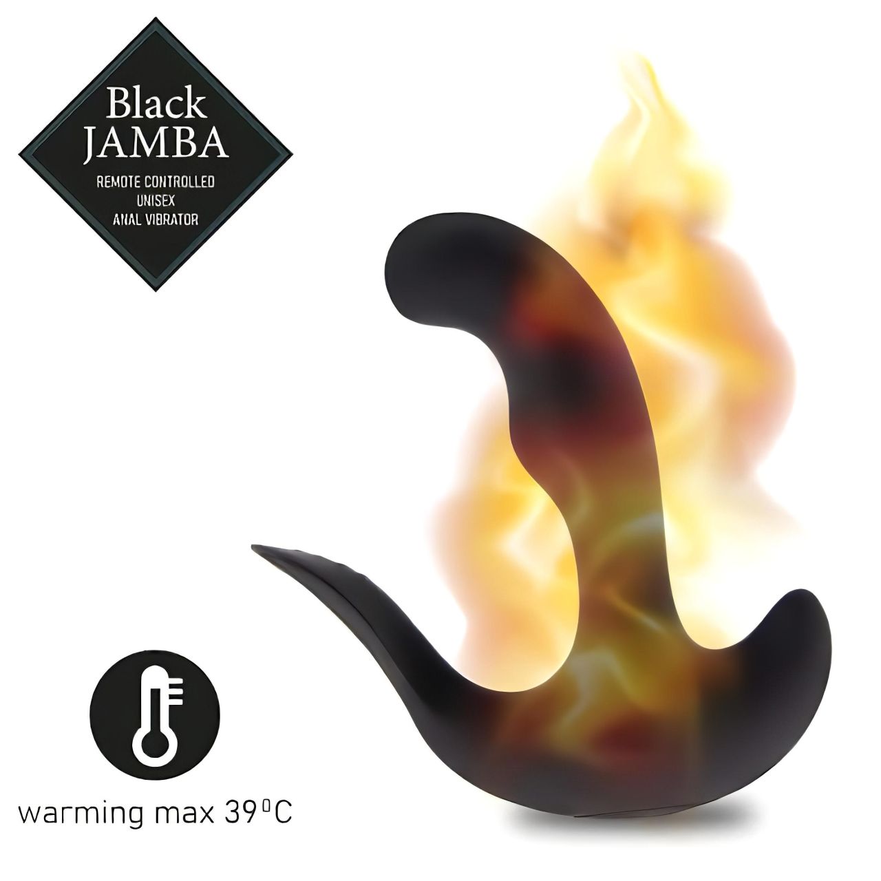 FEELZTOYS Black Jamba - rádiós, melegítő anál vibrátor (fekete) FEELZTOYS Black Jamba - rádiós, melegítő anál vibrátor (fekete)