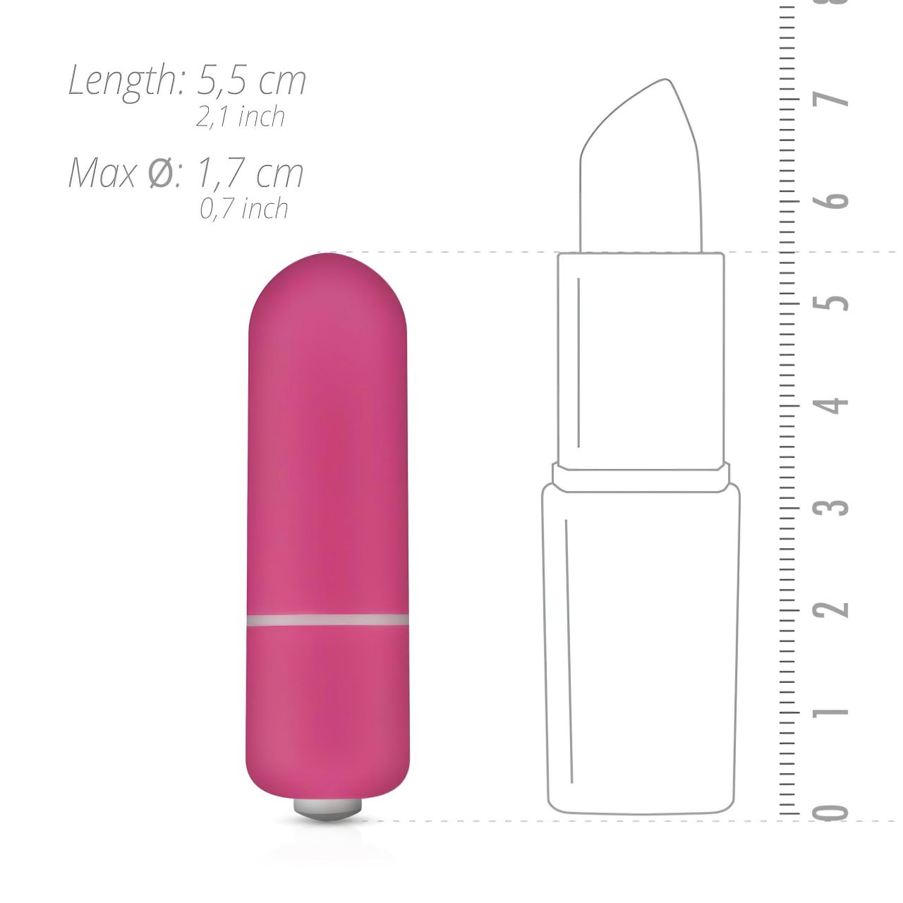 Easytoys - mini rúd vibrátor (pink)