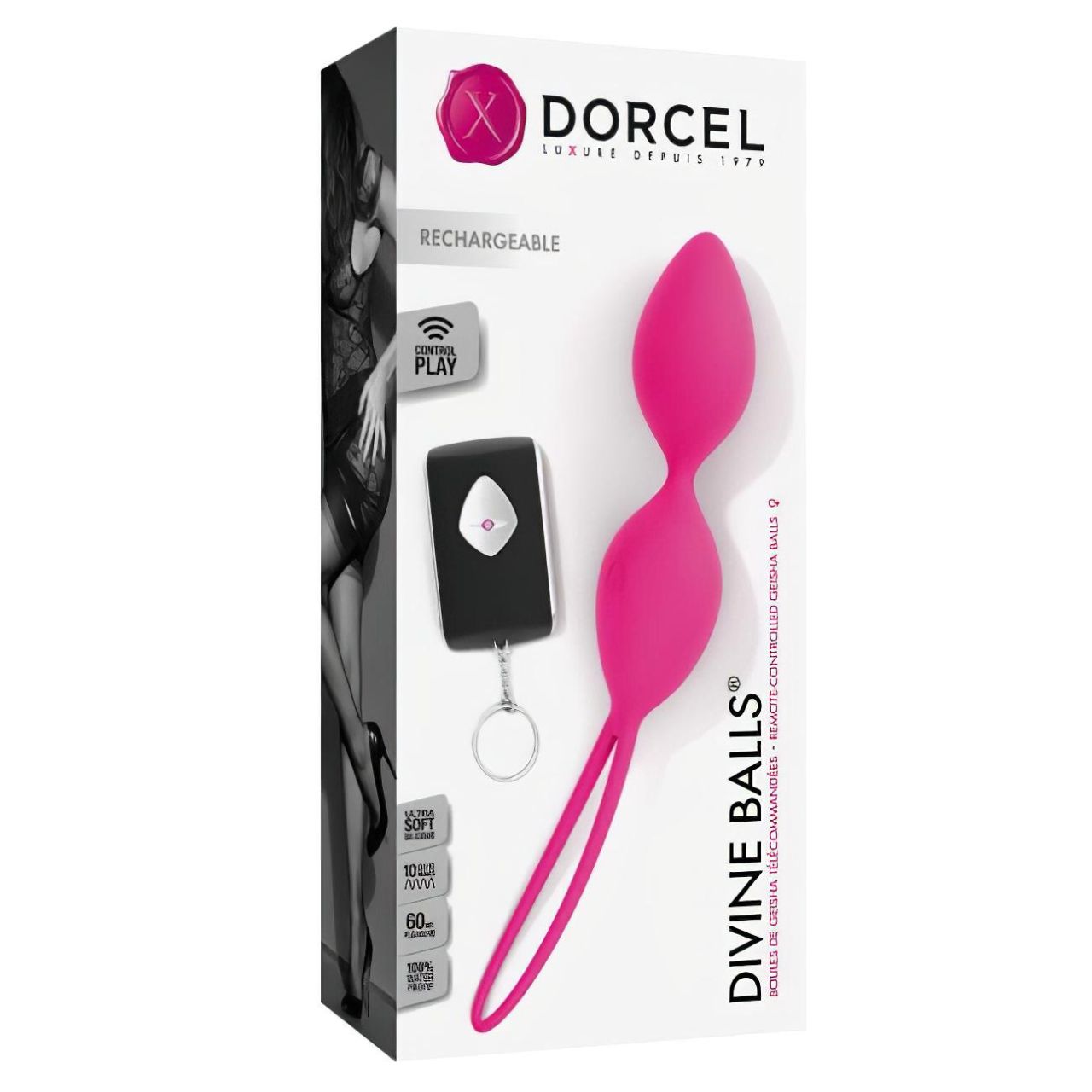 Dorcel Divine Balls - akkus, rádiós, vibrációs gésagolyó (pink)