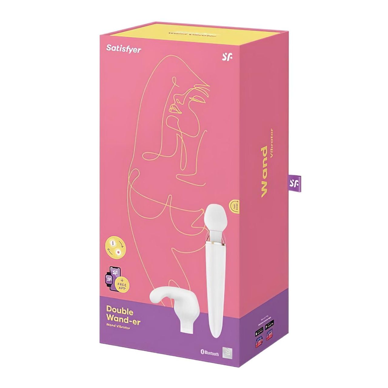 Satisfyer Double Wand-er - okos masszírozó vibrátor (fehér) Satisfyer Double Wand-er - okos masszírozó vibrátor (fehér)
