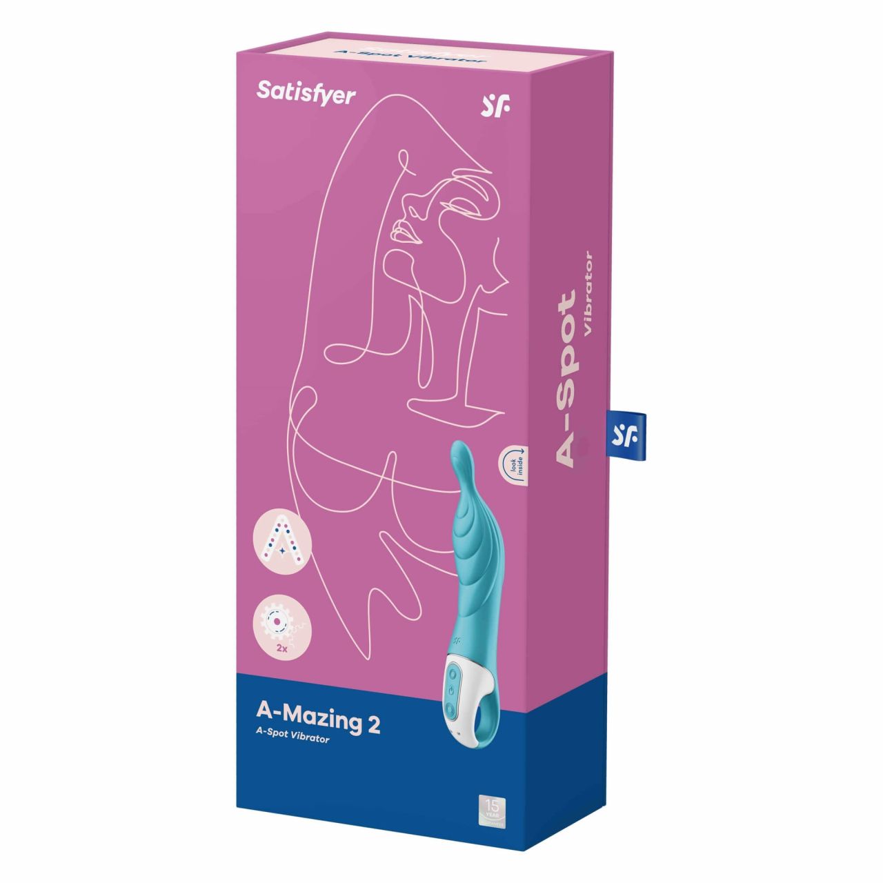 Satisfyer A-Mazing 2 - akkus, A-pont vibrátor (türkiz)