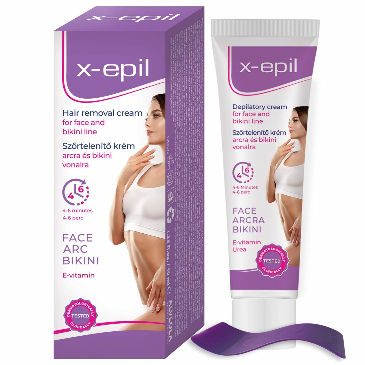 X-Epil - szőrtelenítő krém arcra/bikini vonalra (40ml)