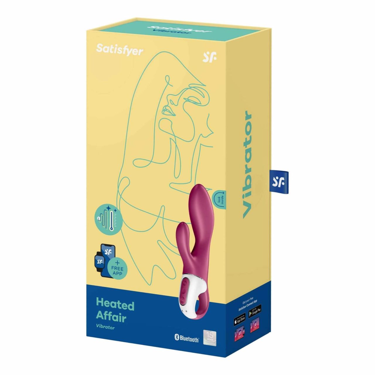 Satisfyer Heated Affair - melegítő, csiklókaros vibrátor (piros)