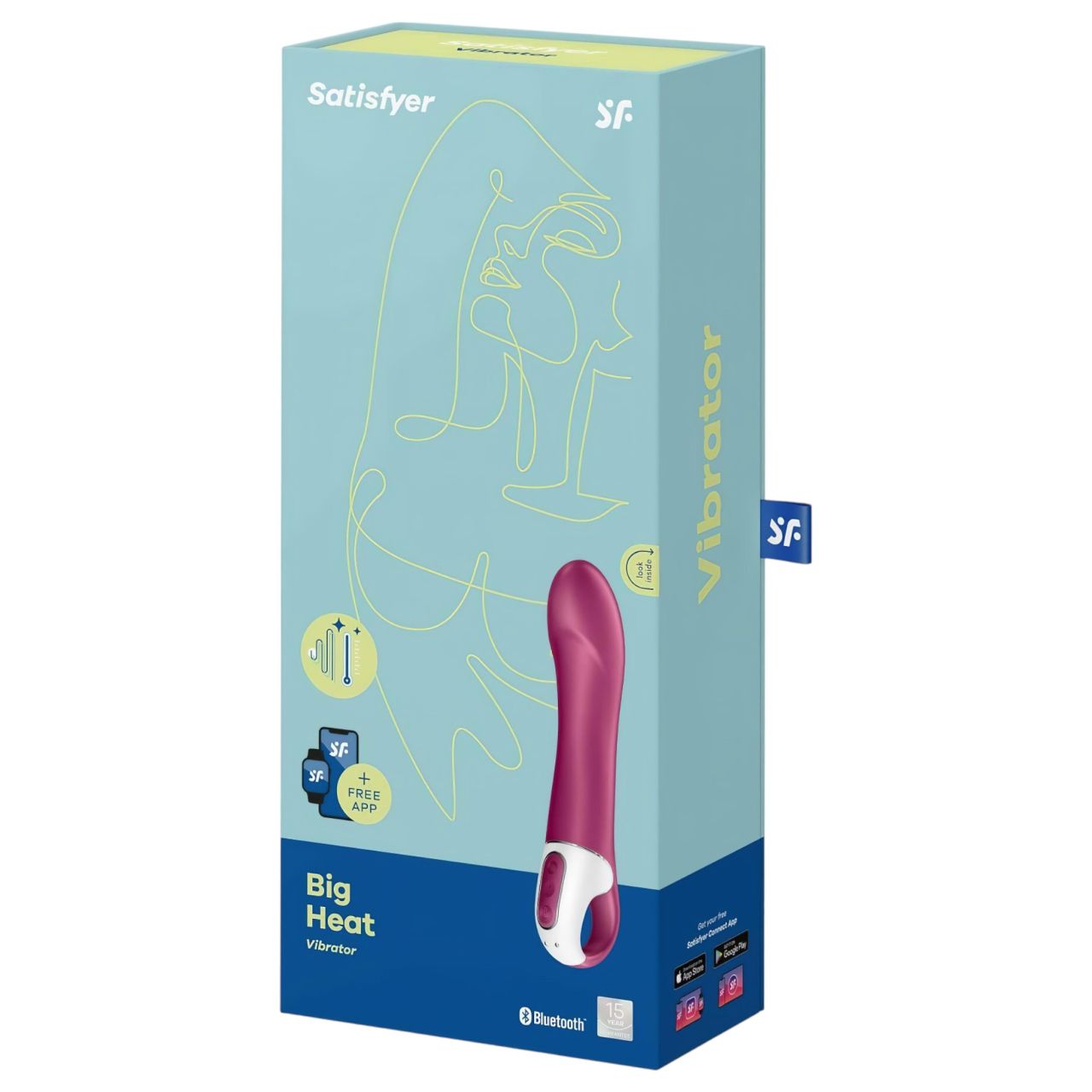 Satisfyer Big Heat - akkus, melegítő G-pont vibrátor (piros)