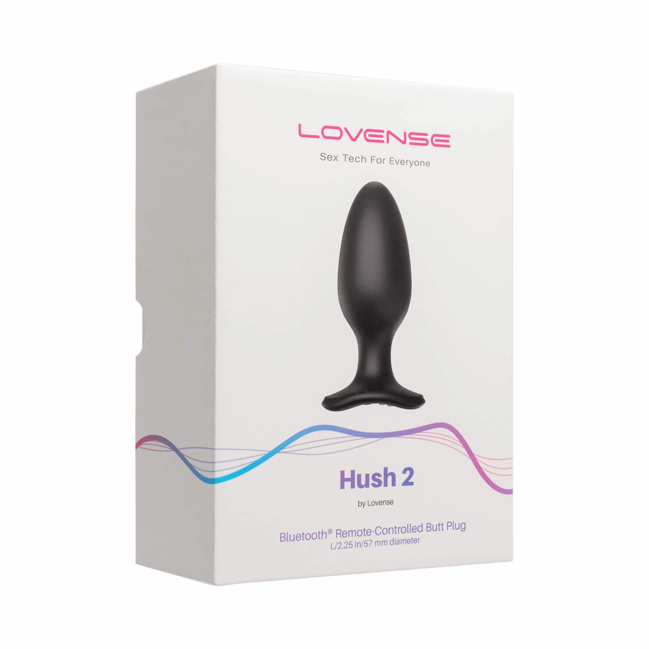 LOVENSE Hush 2 L - akkus kis anál vibrátor (57mm) - fekete