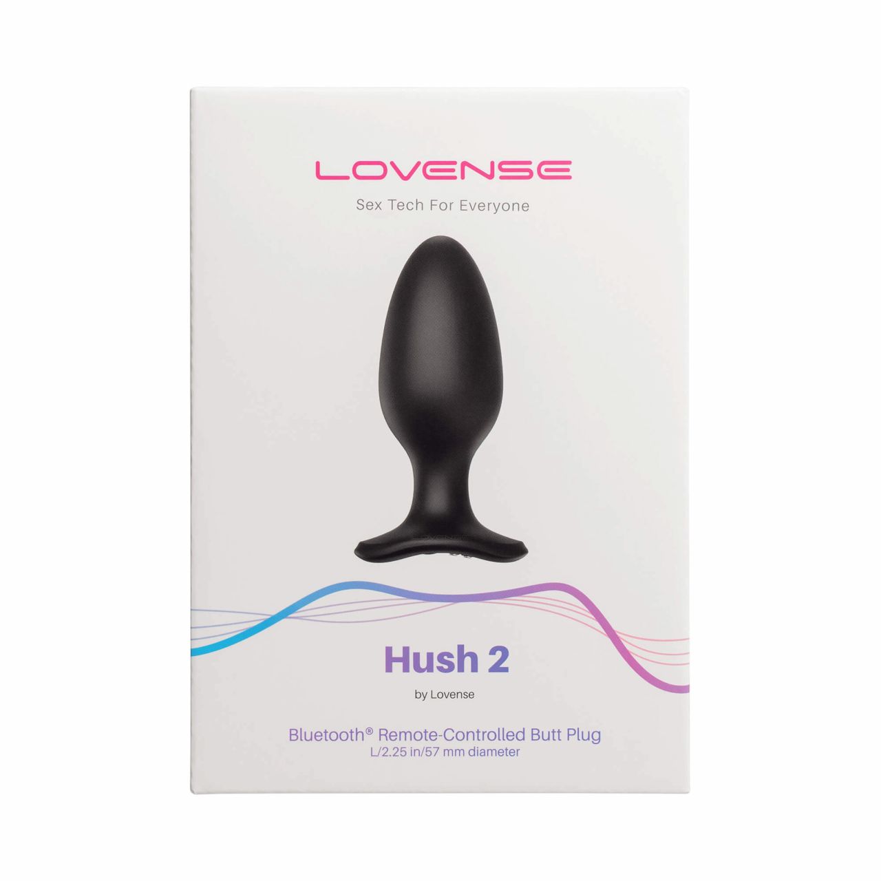 LOVENSE Hush 2 L - akkus kis anál vibrátor (57mm) - fekete