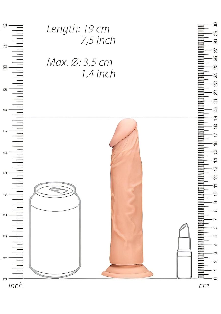 RealRock Dong 7 - élethű dildó (17cm) - natúr