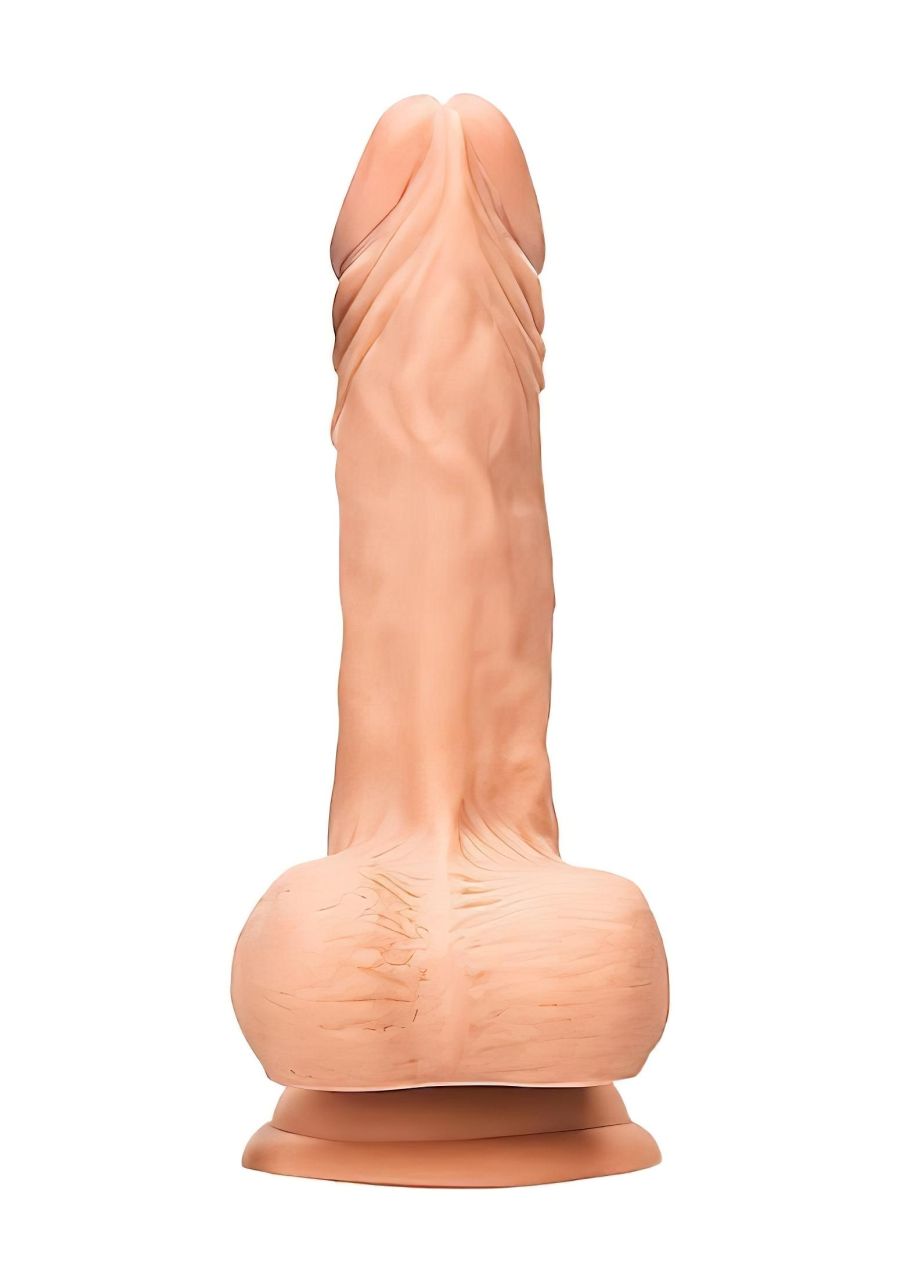 RealRock Dong 9 - élethű, herés dildó (23cm) - natúr