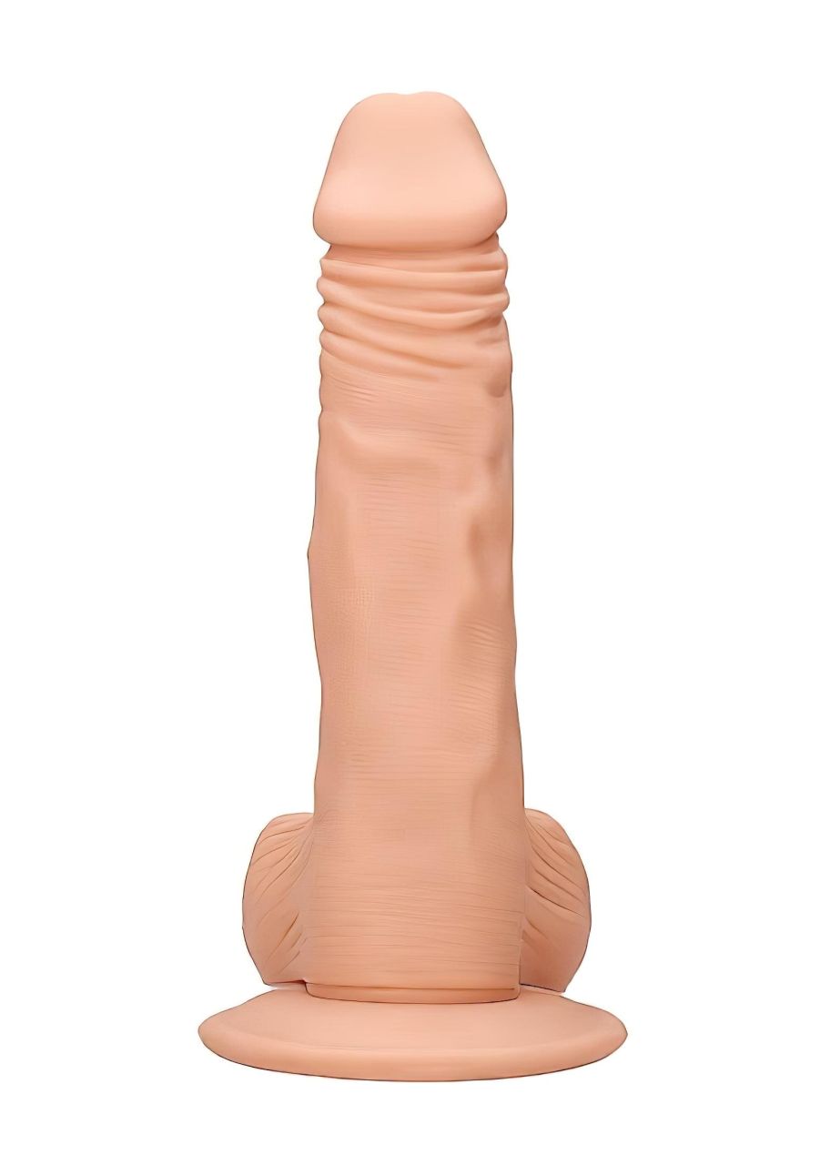 RealRock Dong 9 - élethű, herés dildó (23cm) - natúr