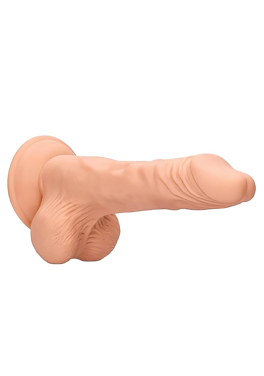 RealRock Dong 9 - élethű, herés dildó (23cm) - natúr