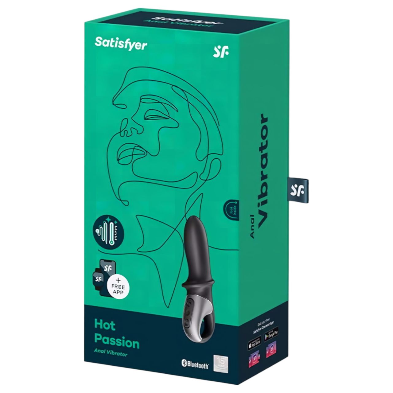 Satisfyer Hot Passion - okos melegítő análvibrátor (fekete)