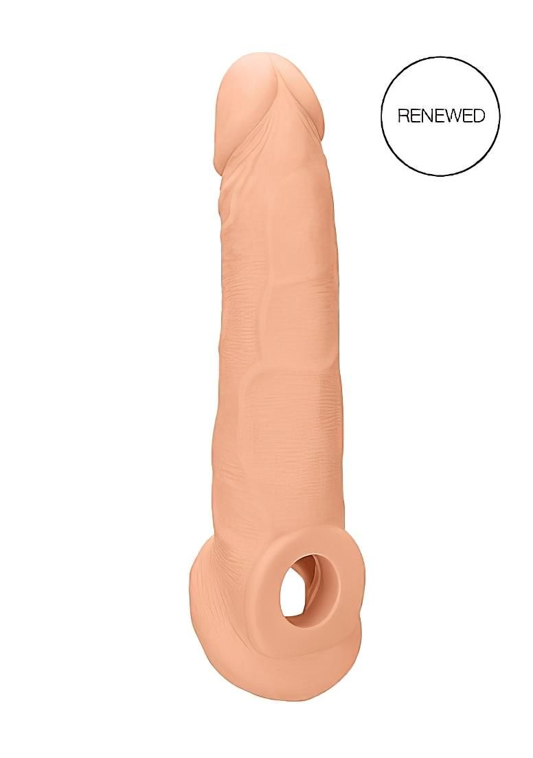 RealRock Penis Sleeve 9 - péniszköpeny (21,5cm) - natúr