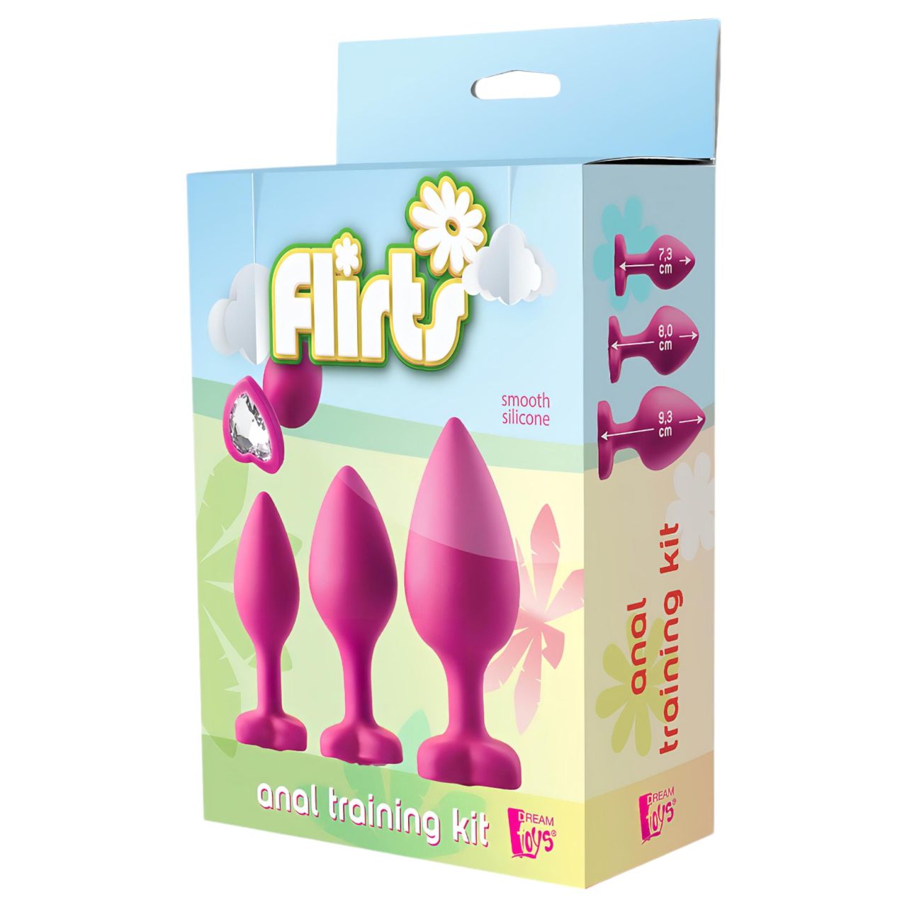 Flirts anal training kit - anál dildó szett (3db) - pink