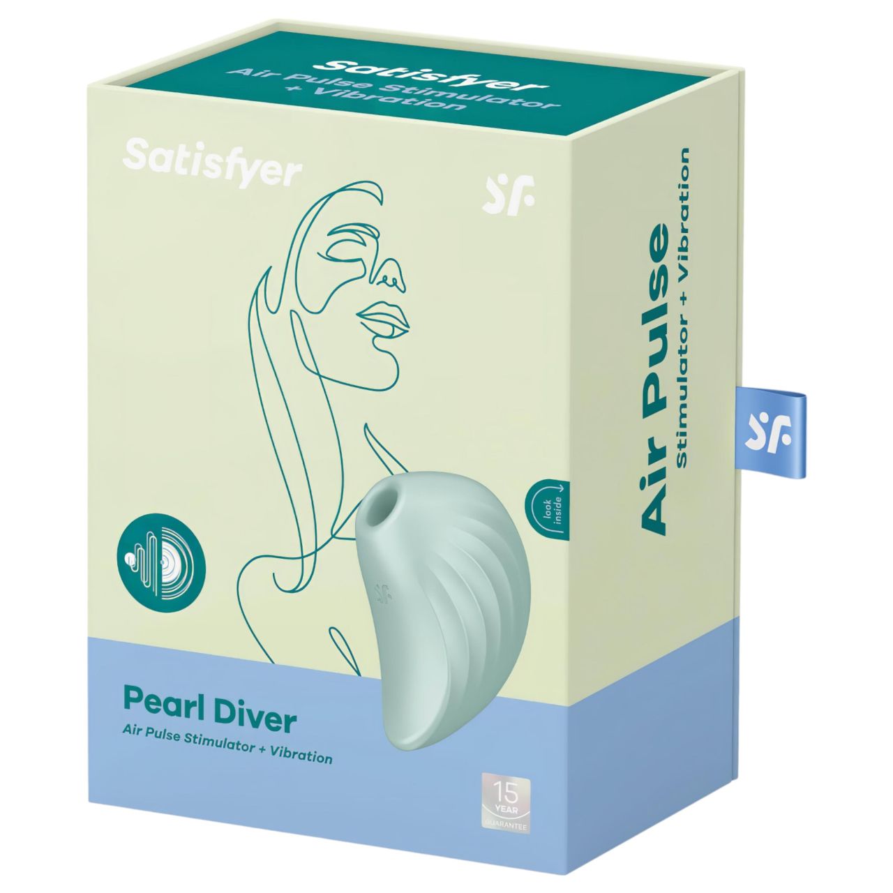 Satisfyer Pearl Diver - akkus, léghullámos csiklóvibrátor (menta)