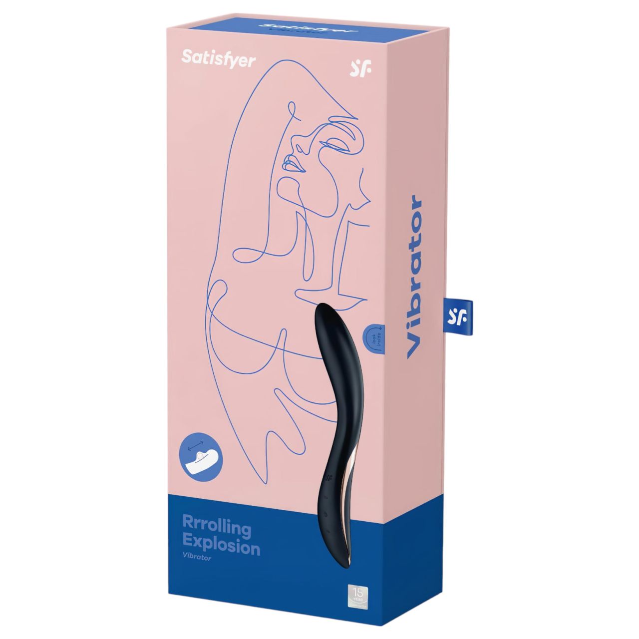 Satisfyer Rrrolling - akkus, mozgó golyós G-pont vibrátor (fekete)