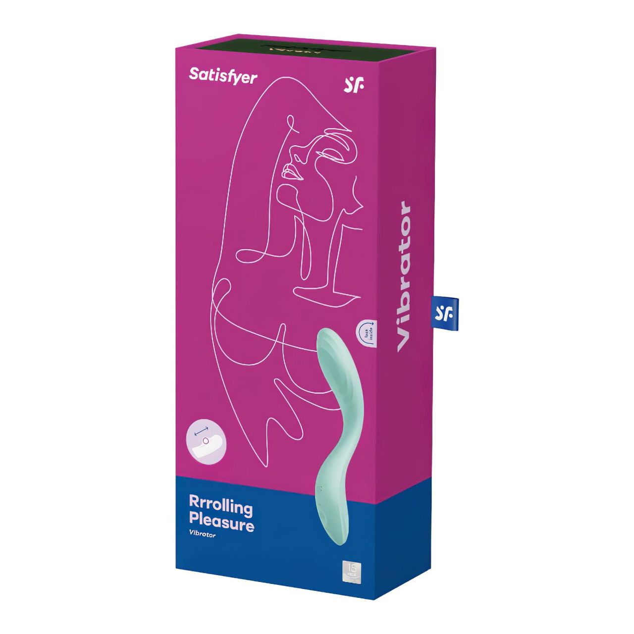 Satisfyer Rrrolling - akkus, mozgó golyós G-pont vibrátor (menta)