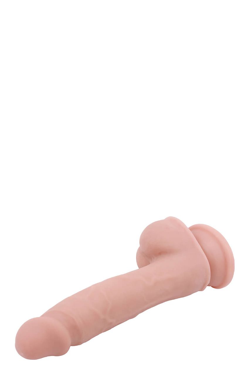 Mr. Dixx 7.6 - tapadótalpas, herés dildó - natúr (19,5cm)