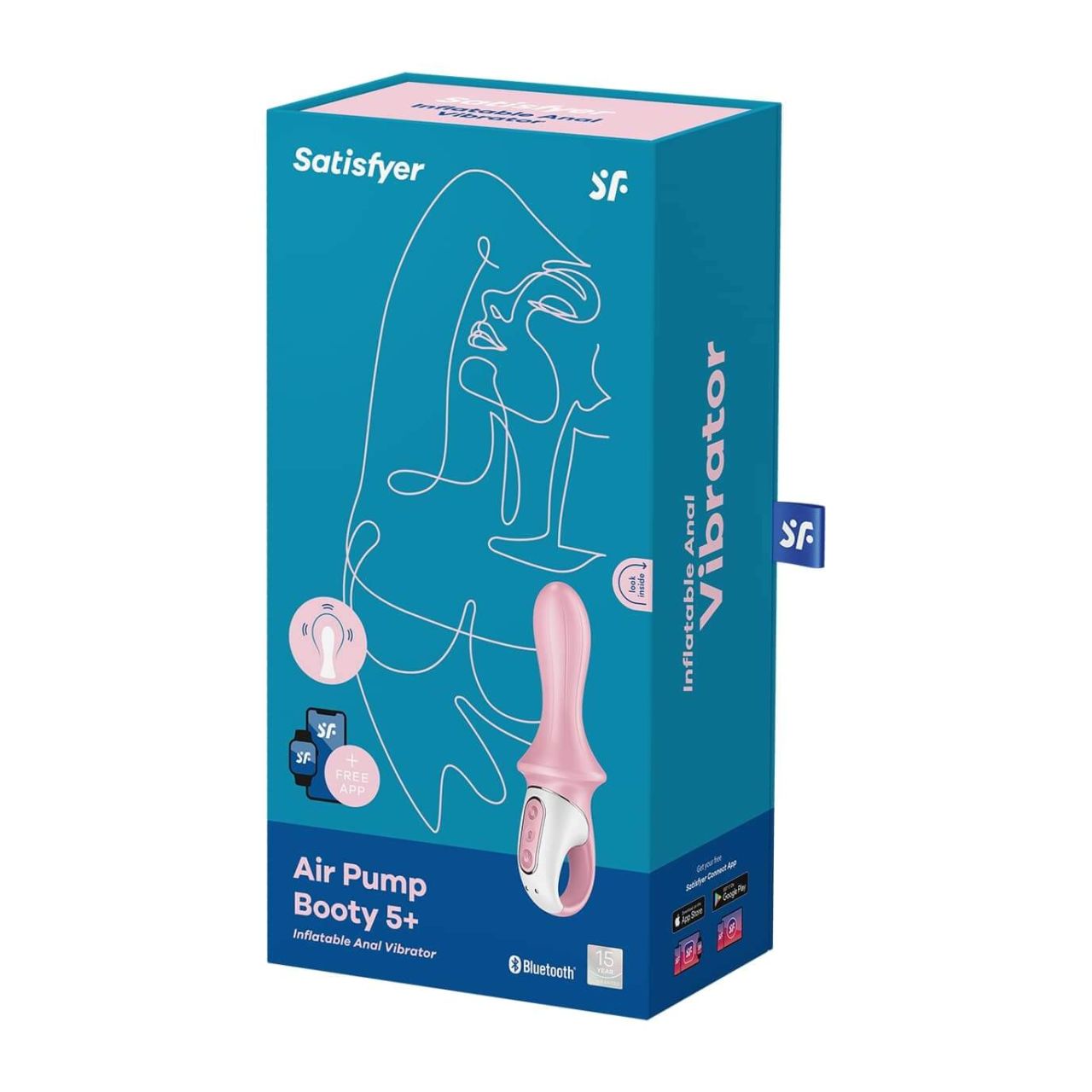 / Satisfyer Air Pump Booty 5 - okos pumpálható anál vibrátor (pink)