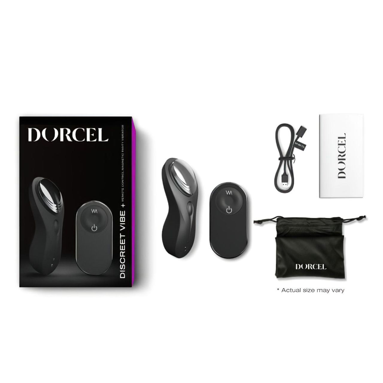 Dorcel Discreet Vibe + - akkus, rádiós csiklóvibrátor (fekete)