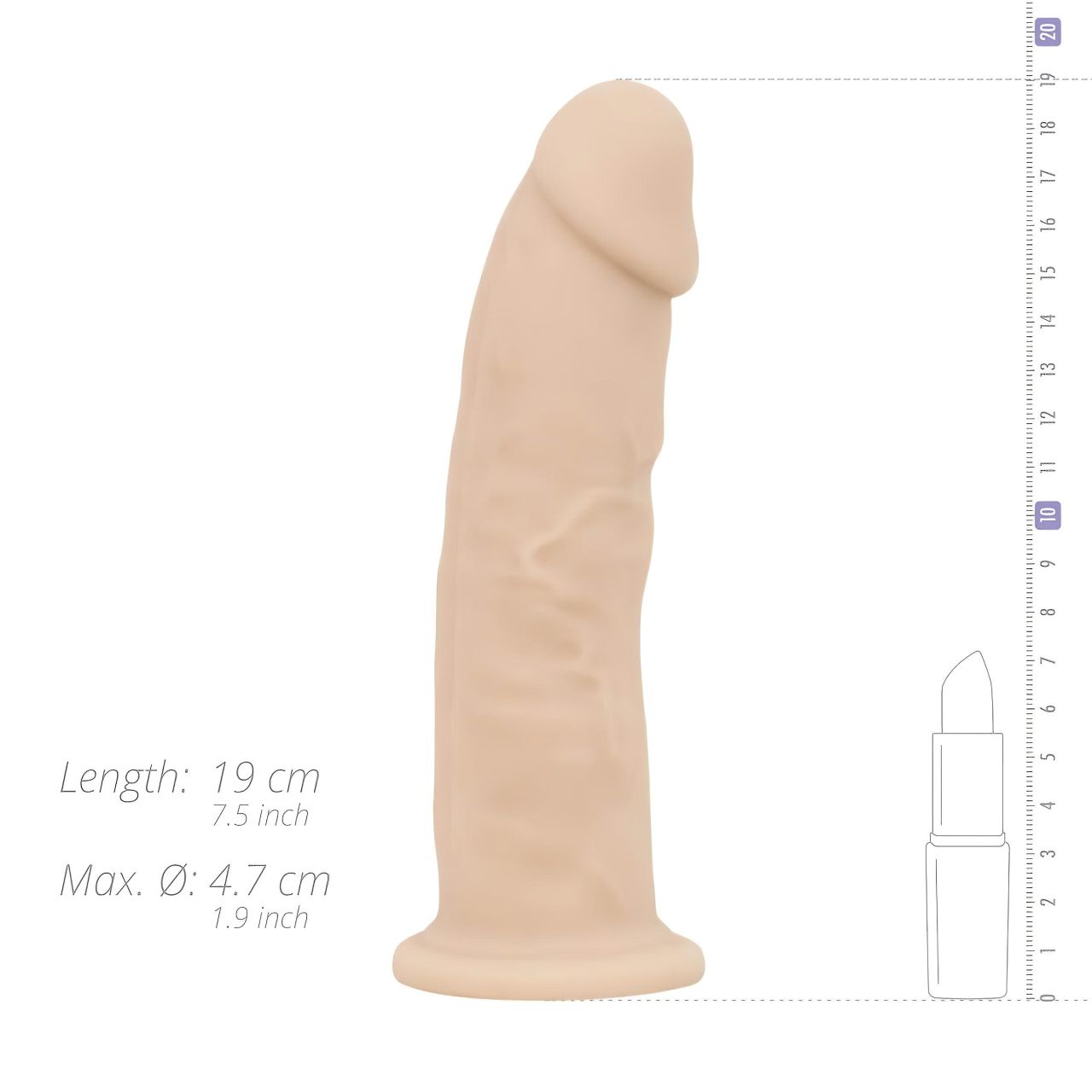 Real Fantasy Parker - élethű dildó - 19cm (natúr)